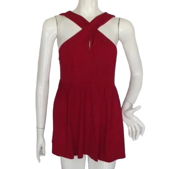 torrid Tops - TORRID Tank, 0/L, Red, Crossed strap, Babydoll, Super Soft knit/Jersey